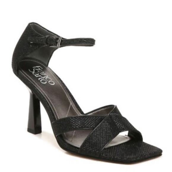 Franco Sarto Rania Black Cut Out Heels Size 7.5 - Picture 1 of 9